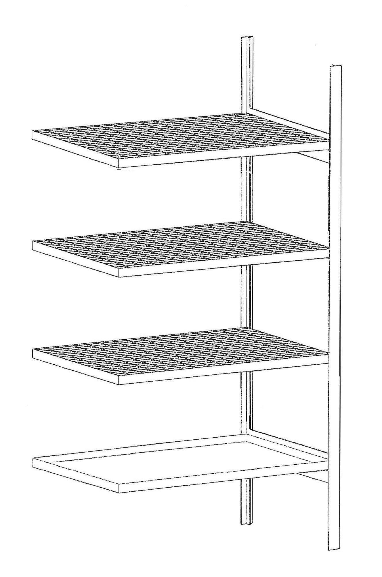 Small Can Shelve with Sump 3018-4E