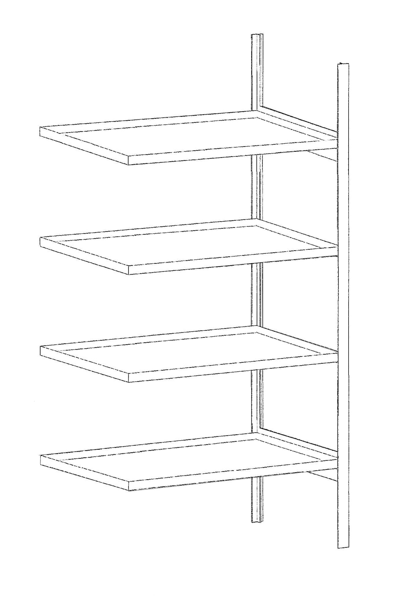 Small Can Shelve with Sump 3020-4E