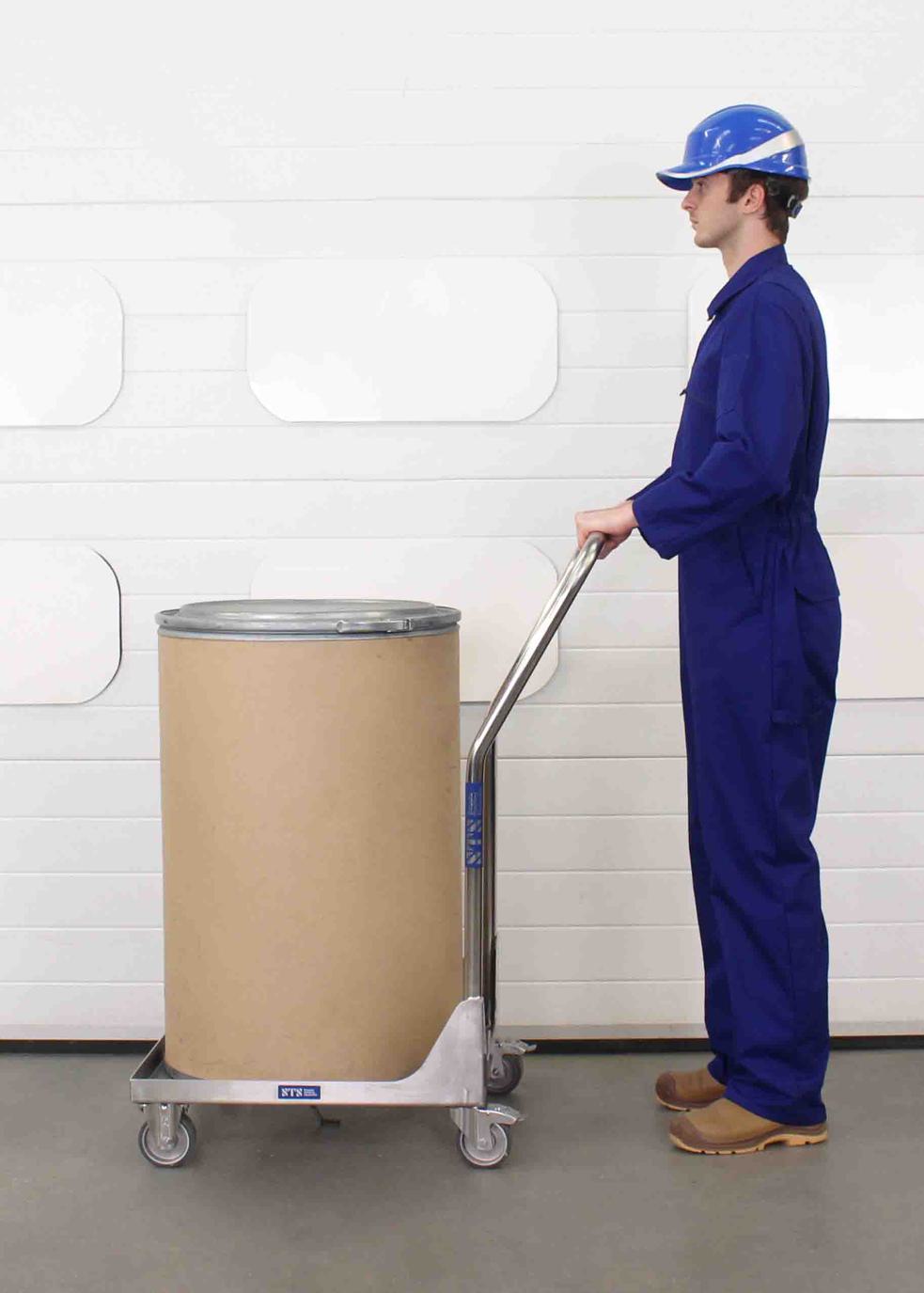 STS Drum Dolly with Handle Stainless Steel