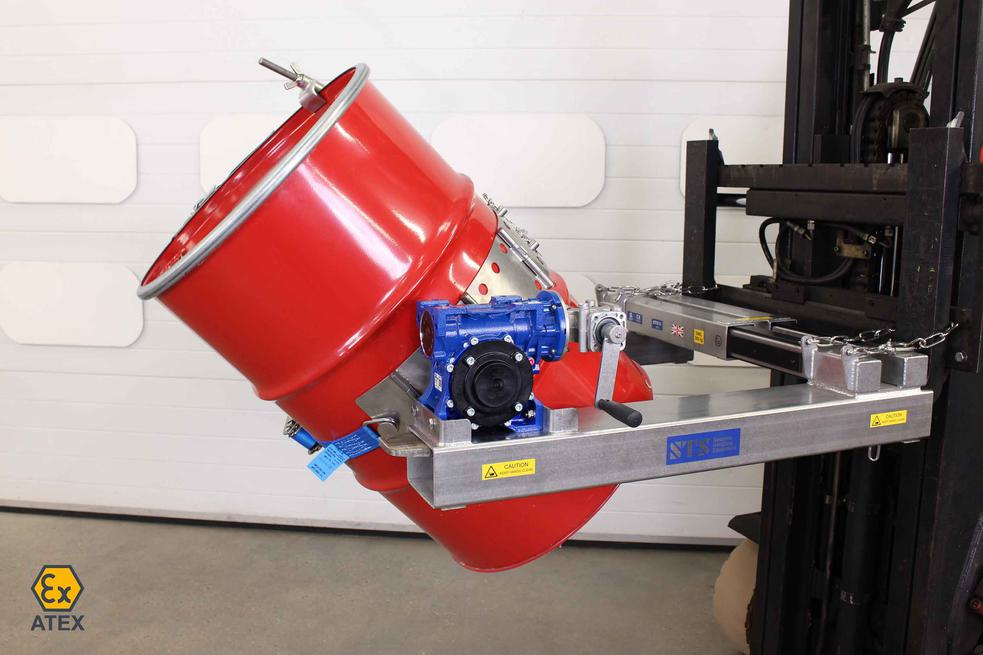 STS Forklift Drum Tipper/Rotator (ATEX) Stainless Steel