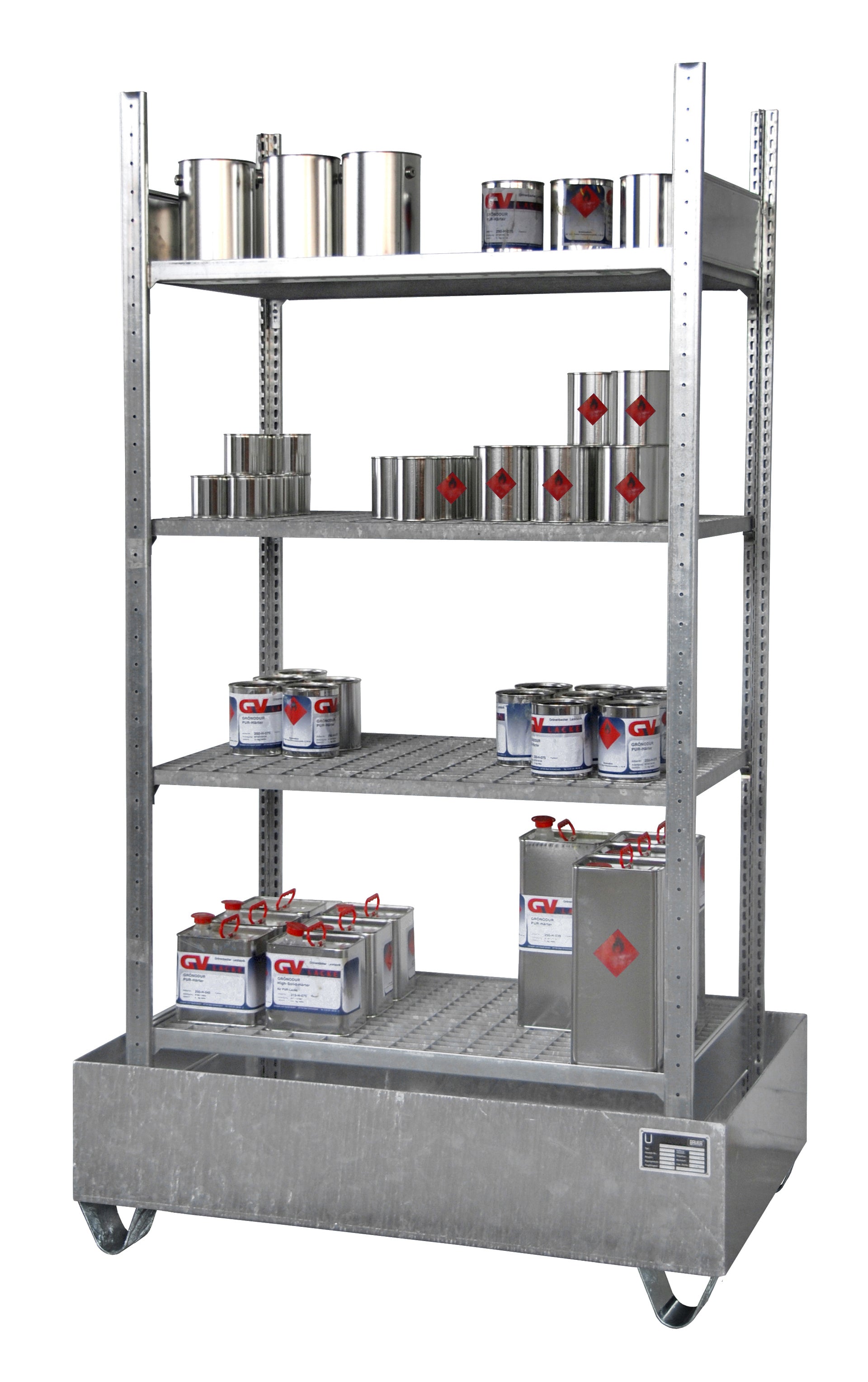 Small Can Shelve with Sump 3021-4E