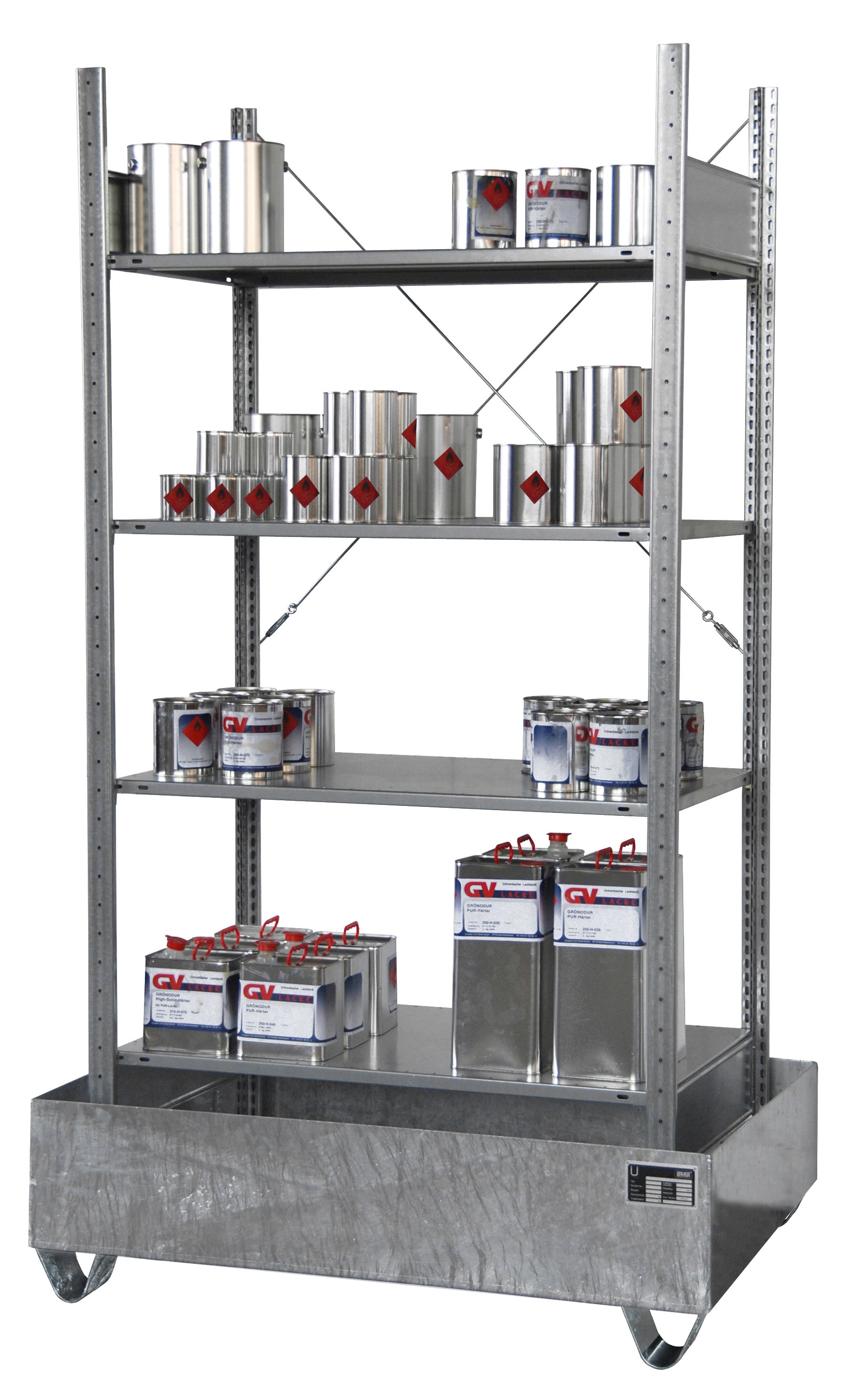 Small Can Shelve with Sump 3022-4E