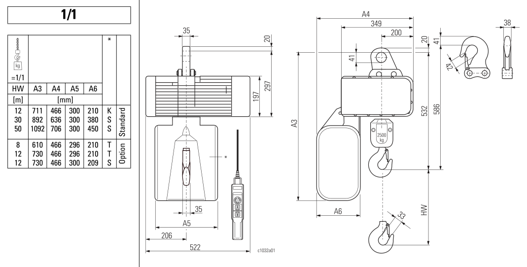 Stahl ST Electric Chain Hoist (2500Kg)