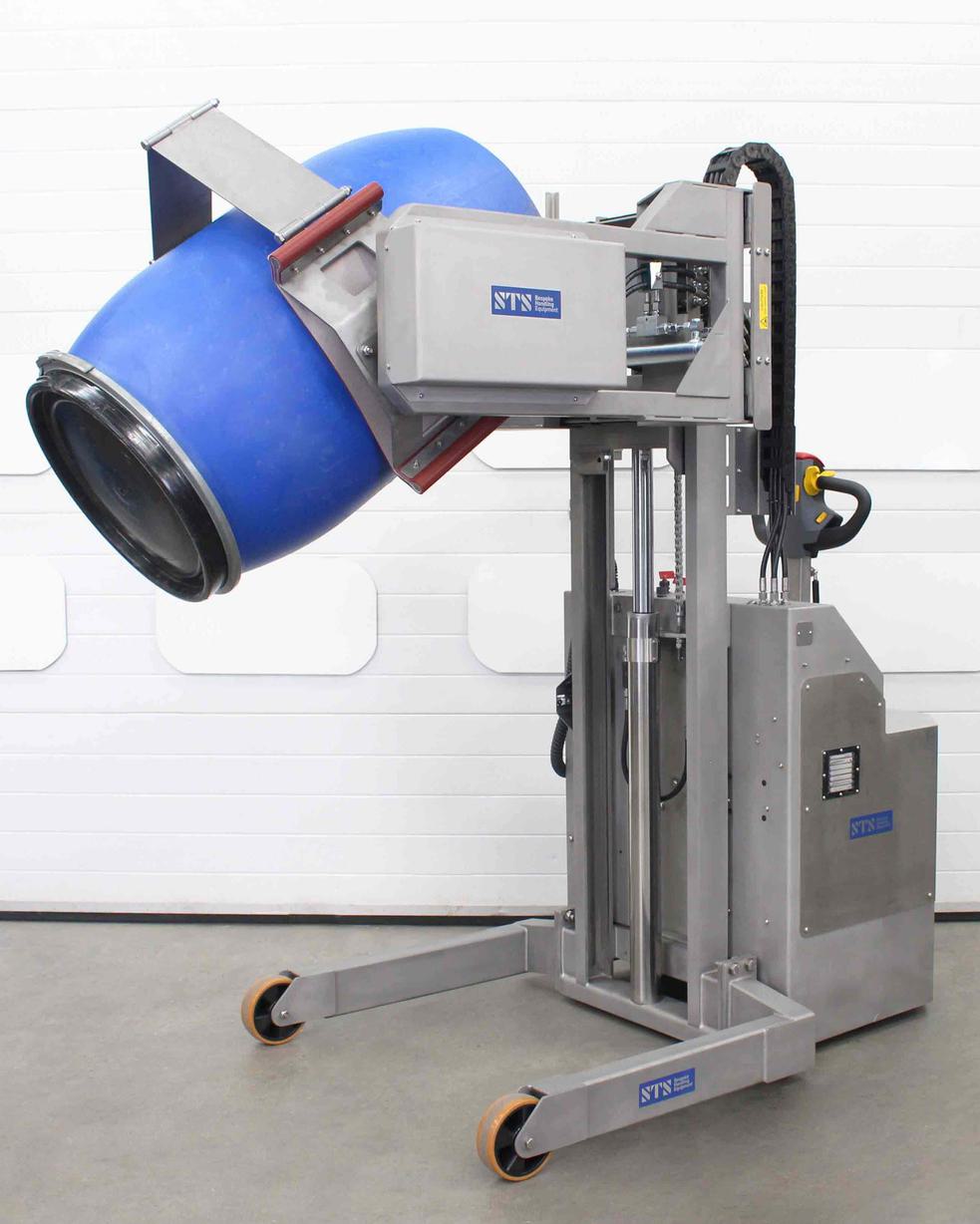 STS Power Drive Power Clamp Drum Rotator/Tipper (Electric) Stainless Steel
