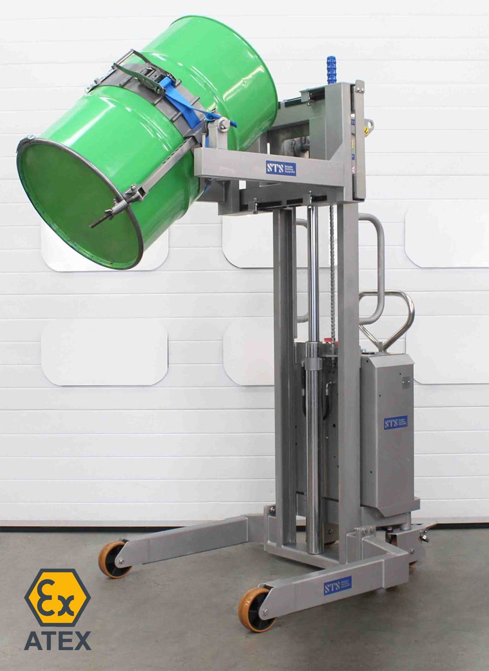 STS Universal Drum Rotator/Tipper (Pneumatic) Stainless Steel