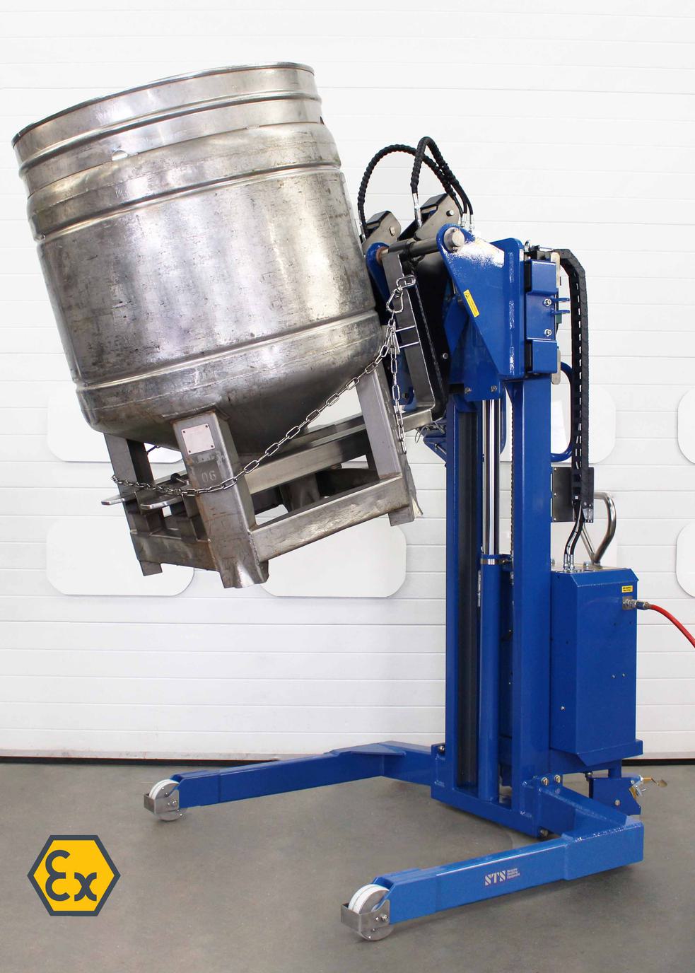 STS ATEX Stacker Truck, Tilting Forks