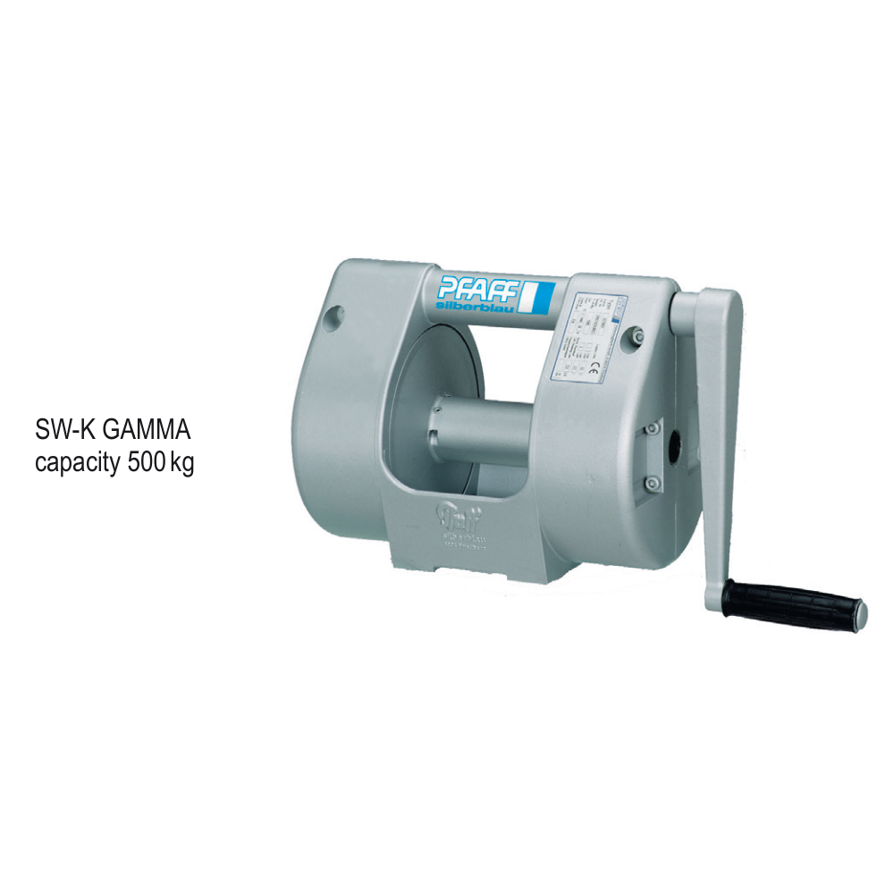Pfaff console-mounted aluminium rope winch SW-K GAMMA