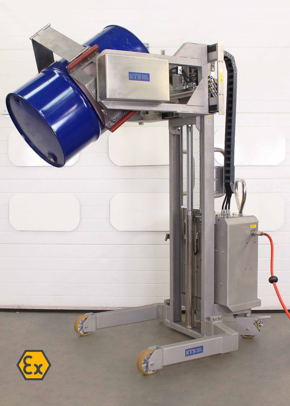 STS Power Clamp Drum Rotator/Tipper (Electric) Stainless Steel