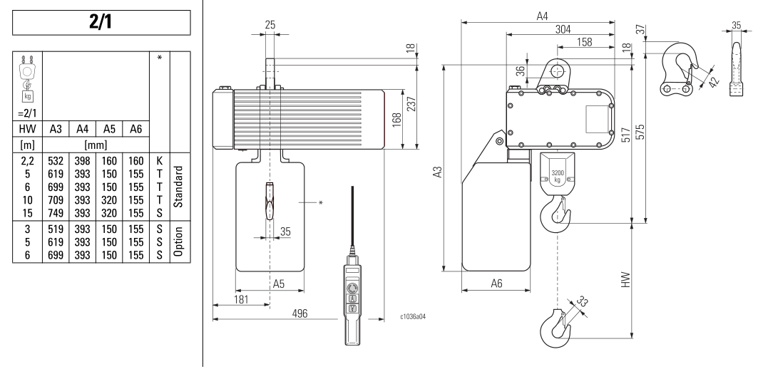 Stahl ST Electric Chain Hoist (1600Kg)