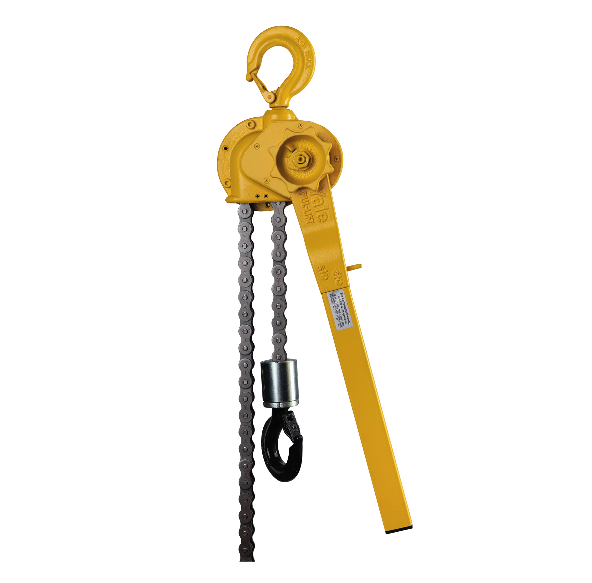 Yale Ratchet lever hoist with link chain D85