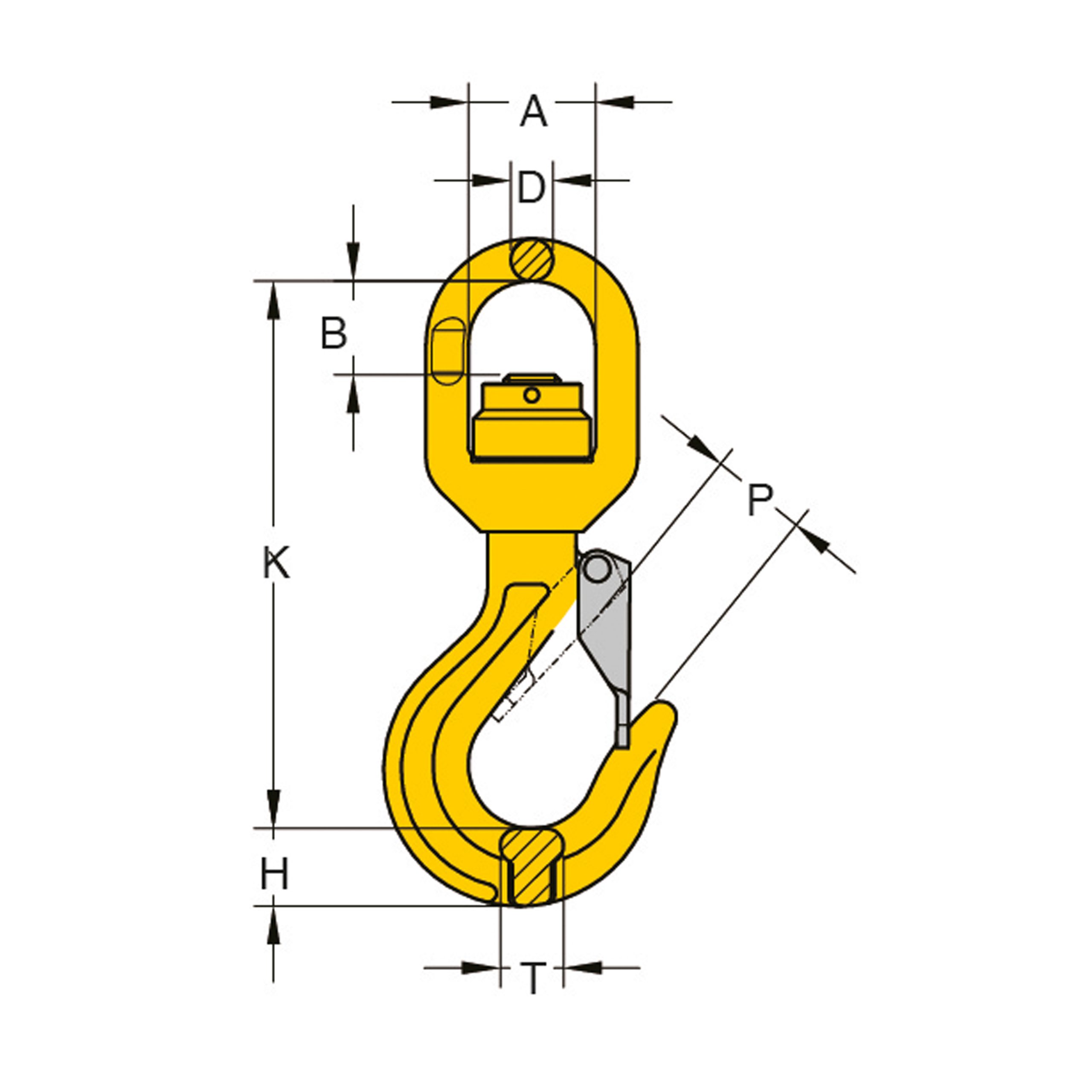 8-049N G80 Eye Swivel Hook with Ball Bearing