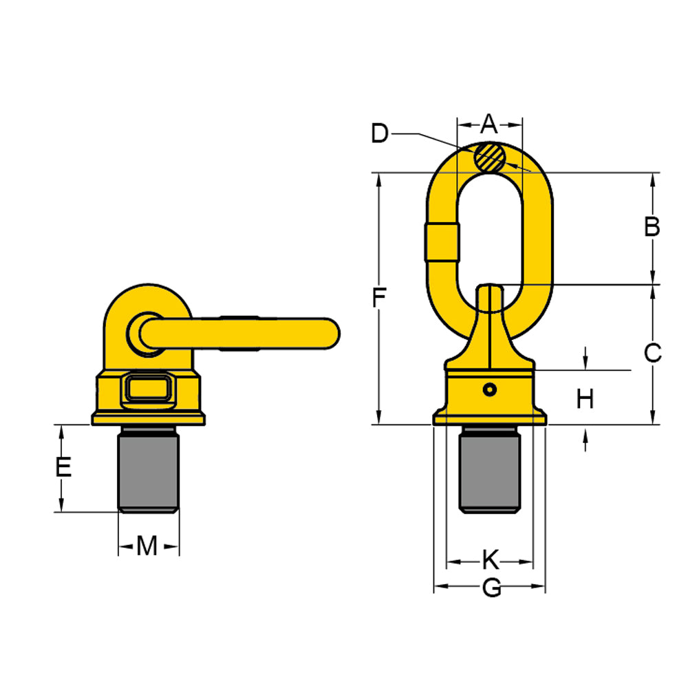 8-271 Swivel Point - Metric Thread
