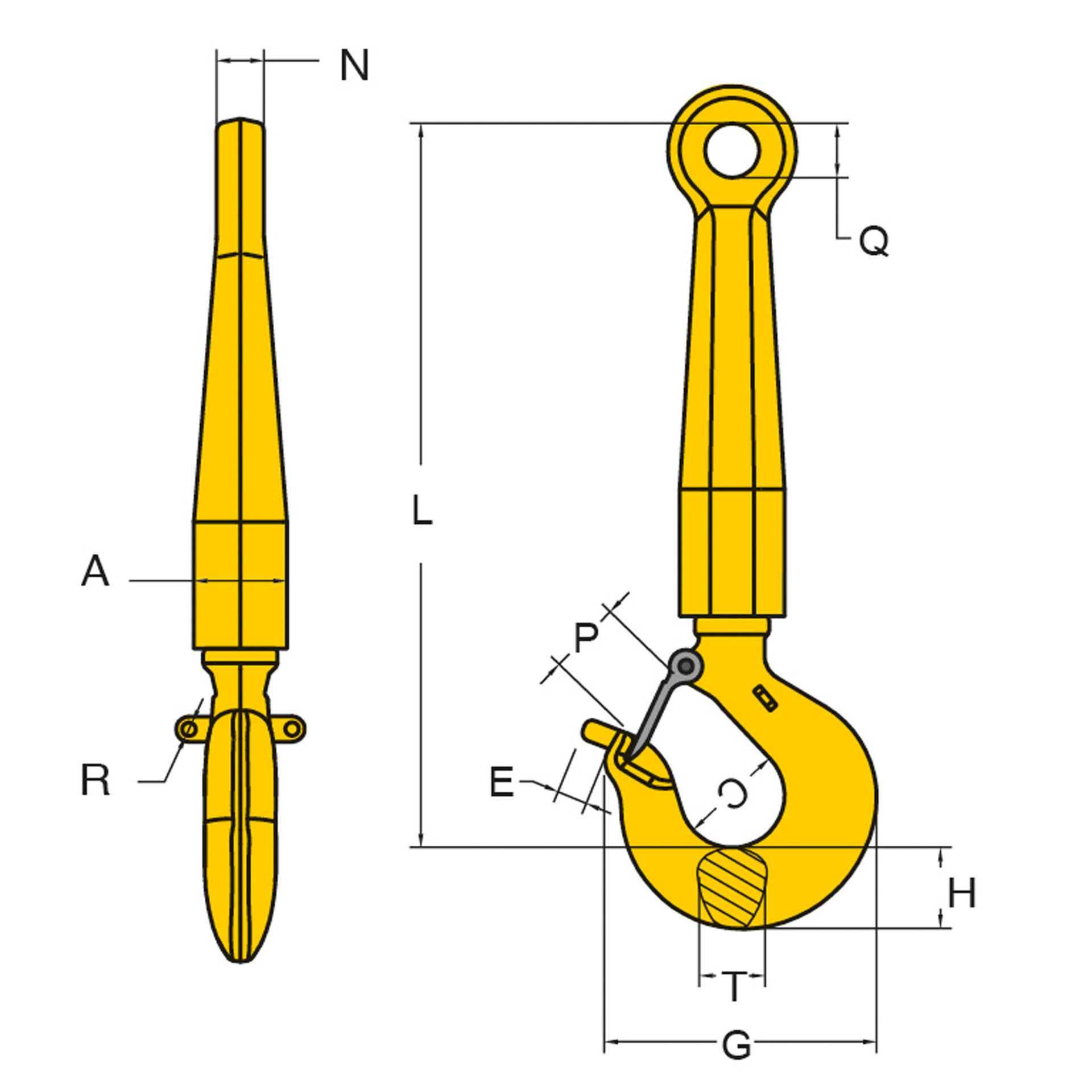 8-931 ROV Shank Hook