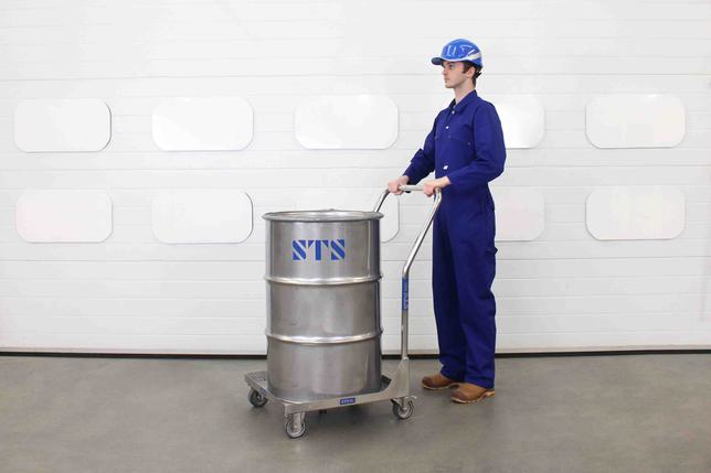 STS Drum Dolly with Handle Stainless Steel