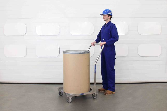 STS Drum Dolly with Handle Stainless Steel