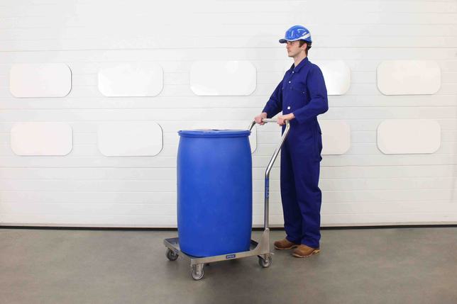 STS Drum Dolly with Handle Stainless Steel