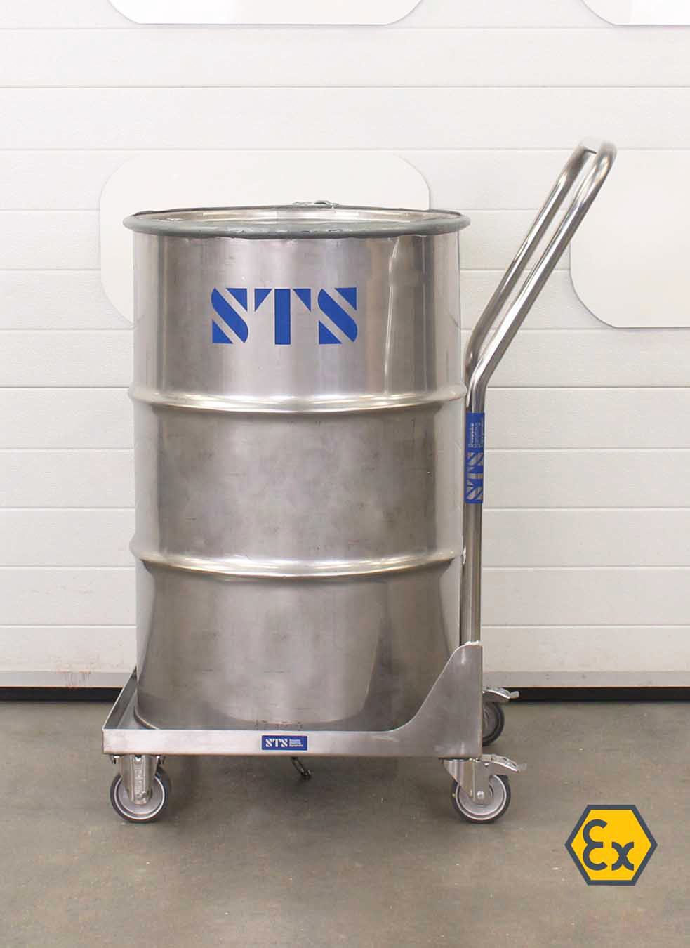 STS Drum Dolly with Handle Stainless Steel
