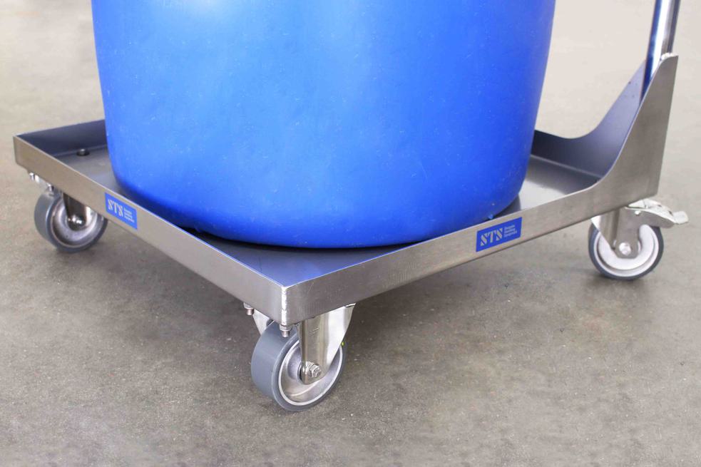 STS Drum Dolly with Handle Stainless Steel