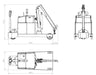 DRAWING 1 TON BATTERY POWERED CRANE WITH TRIPLE BOOM MODEL ATLAS 1TE3L