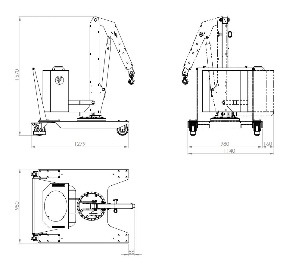 DRAWING MOBILE CRANE 01B5
