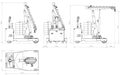 DRAWING MOTORISED MOBILE SWIVEL 1000 KG CRANE FLEX G1000DBR