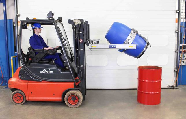 STS Forklift Drum Tipper/Rotator (ATEX) Stainless Steel