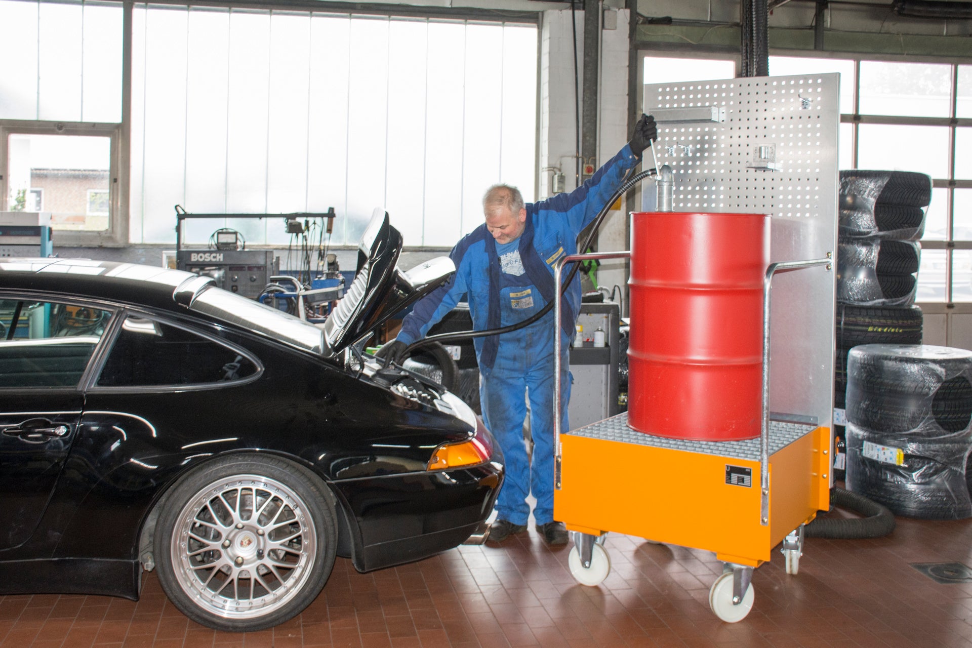 Mobile Sump Tray with Perforated Panel LPW 200-1