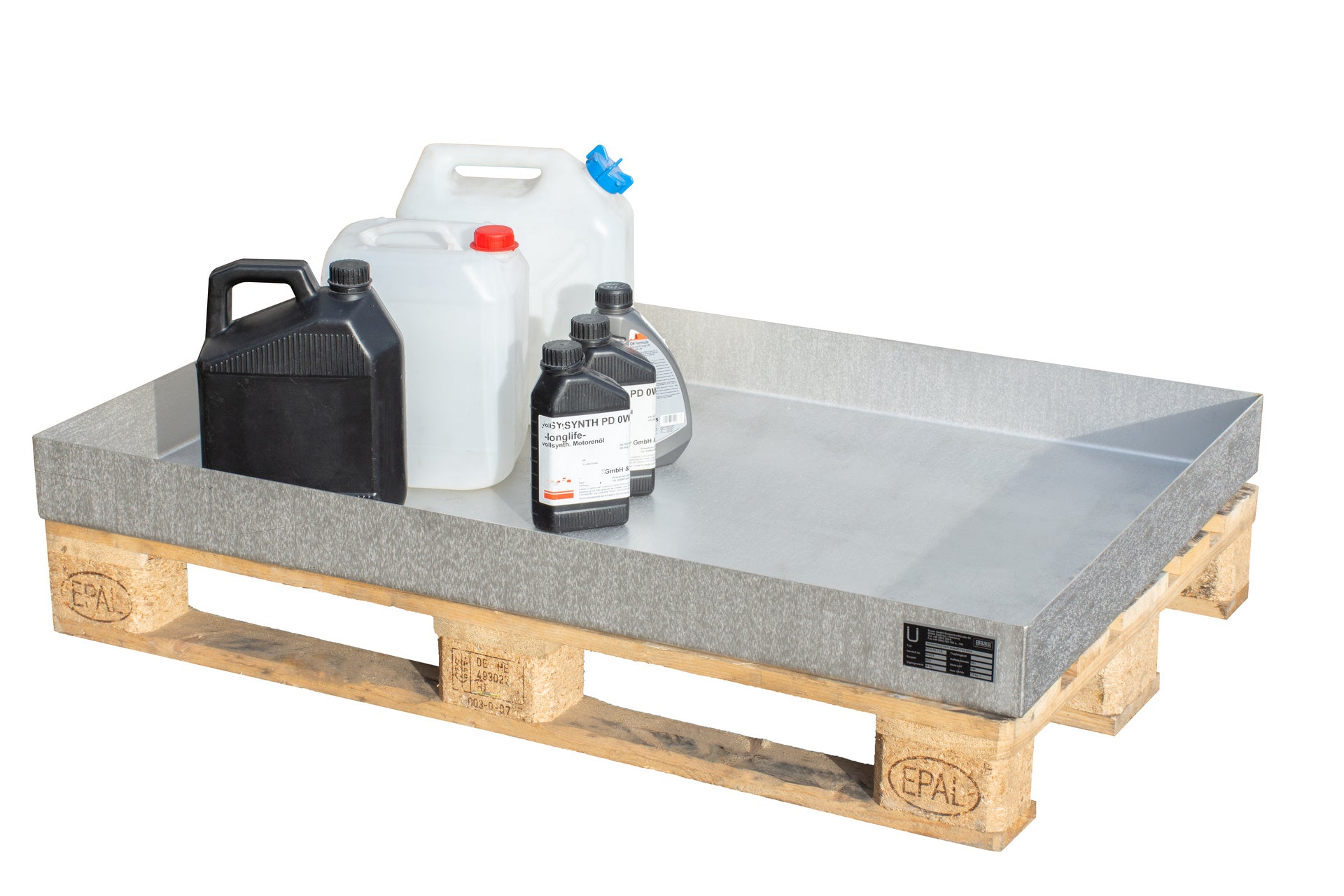 Spill Tray for Small Cans for Use on Pallets KGW-P 3 V4A