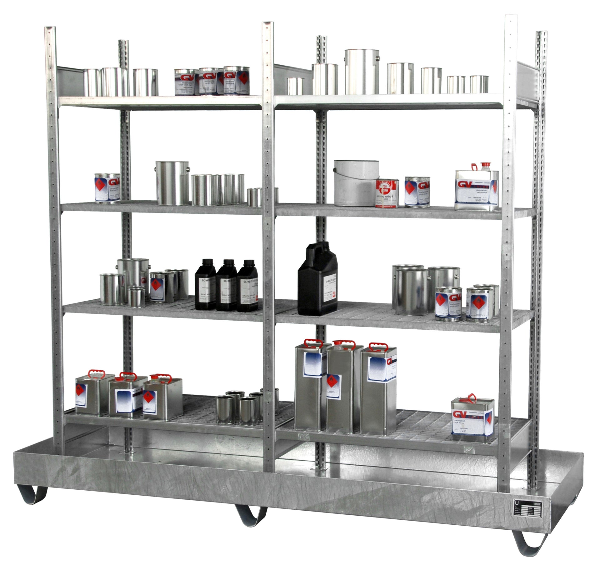 Small Can Shelve with Sump 3023-4E