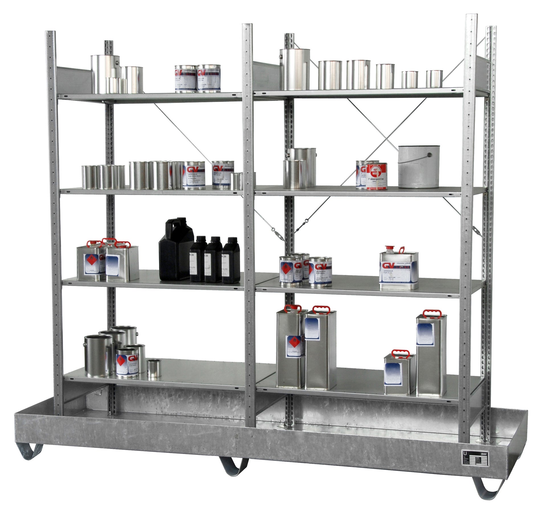 Small Can Shelve with Sump 3024-4E