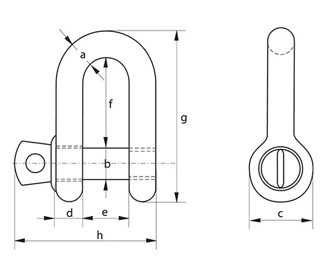 Green Pin® Screw Dee Shackle
