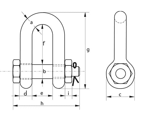 Green Pin® Safety Dee Shackle