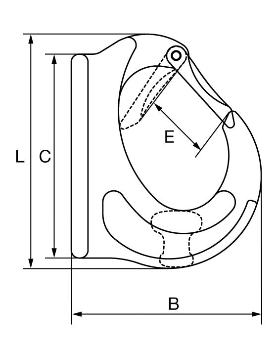 G80 Cobra Weld-on Hook