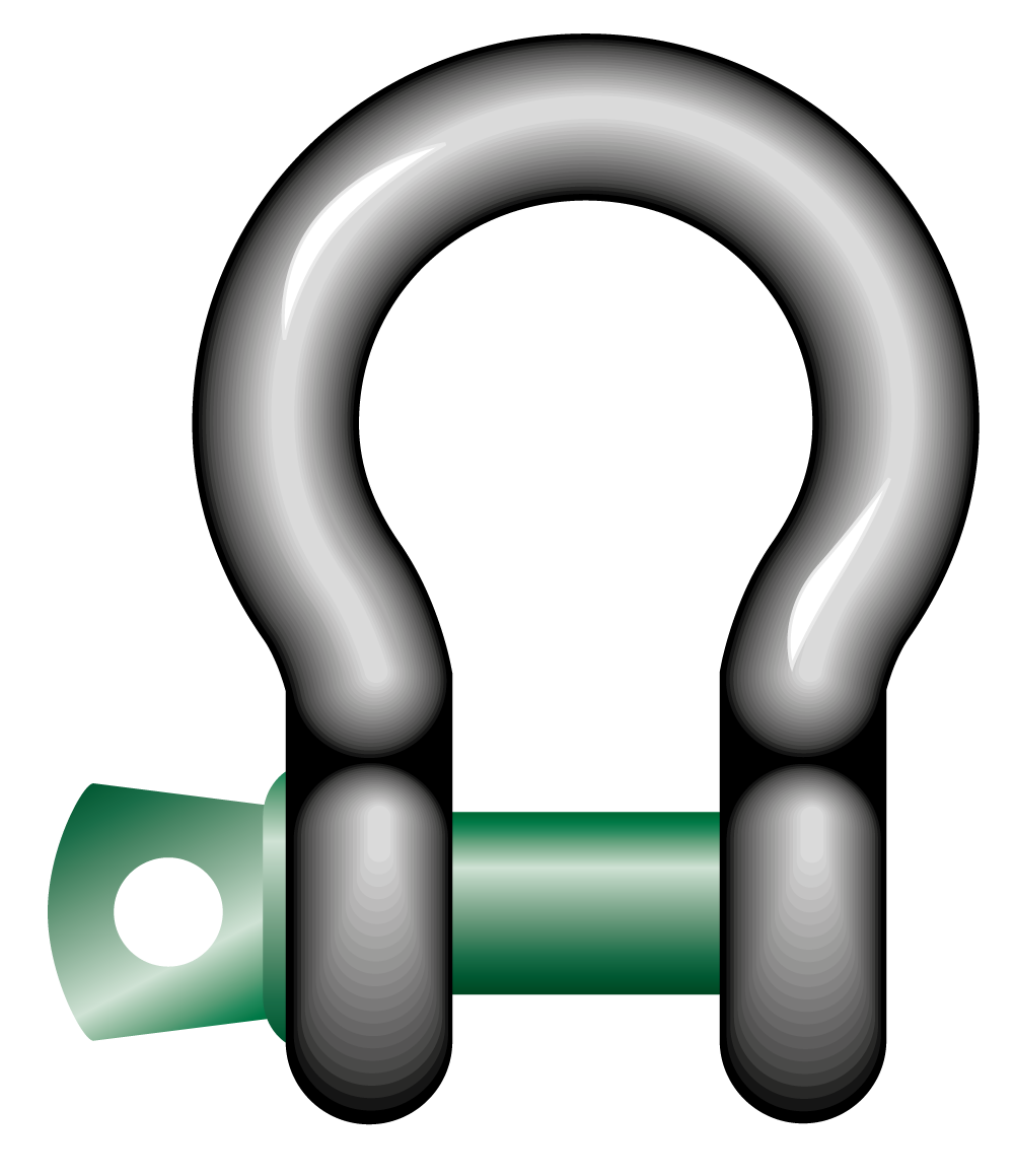 Green Pin® Screw Bow Shackle