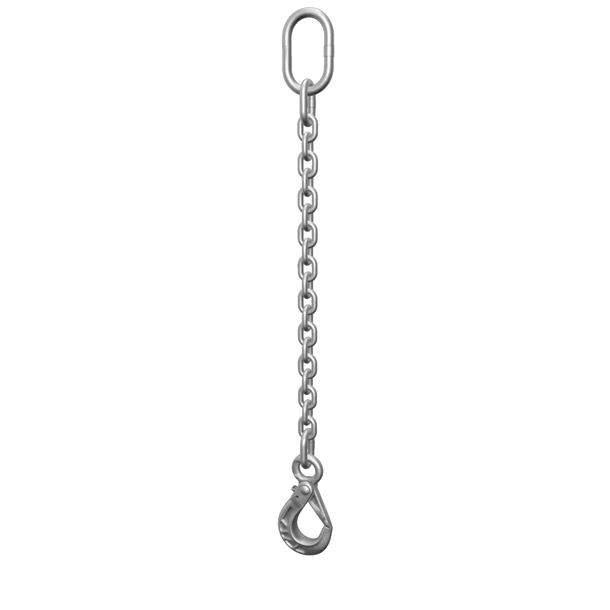 Single-leg Chain Sling - Welded - Safety (Self-locking) Hook (eye)