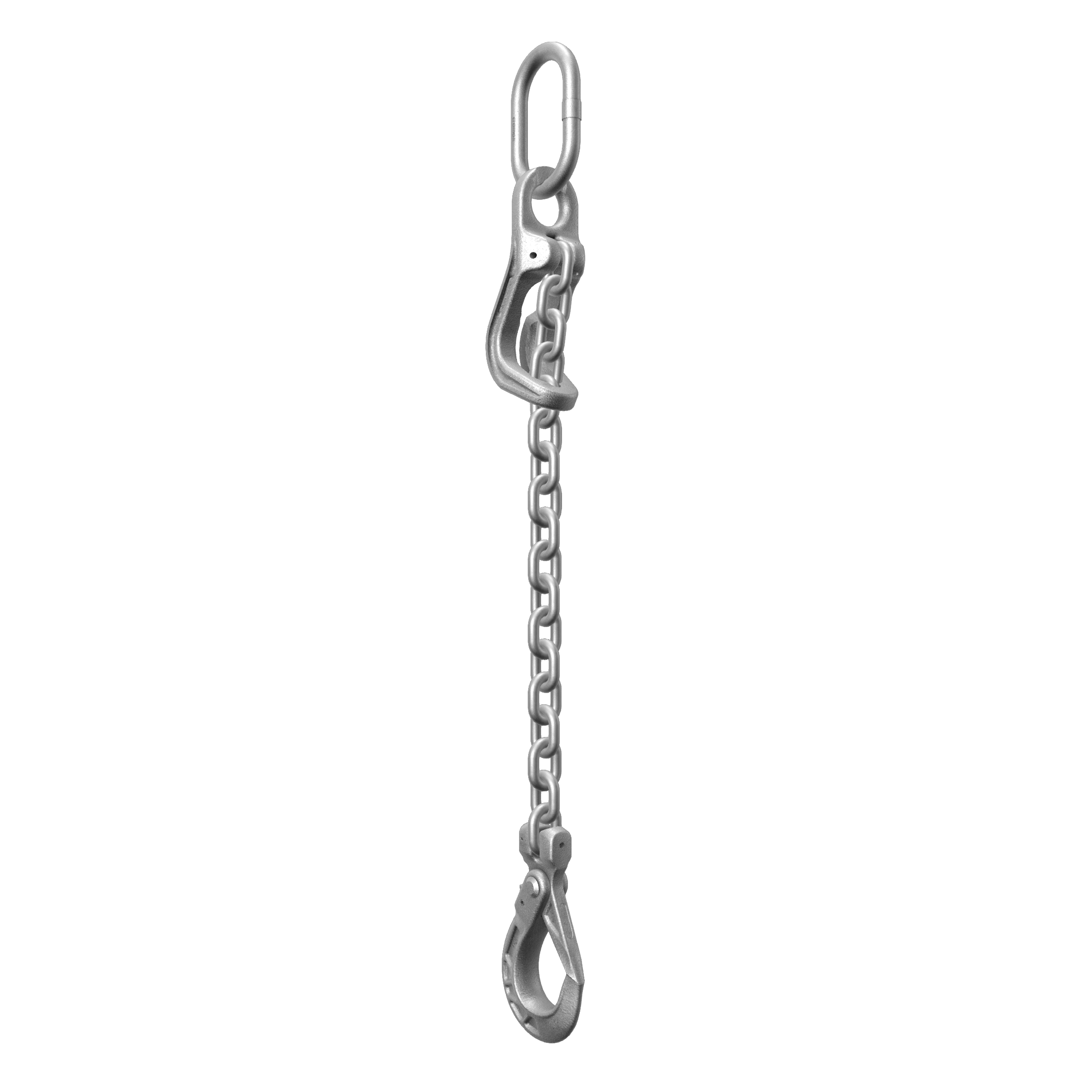 Single-leg Chain Sling - Mechanical assembly w/ cromox® Shortener - Safety (Self-locking) Hook (clevis)