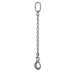 Single-leg Chain Sling - Mechanical assembly w/ Standard Connector - Safety (Self-locking) Hook (eye)