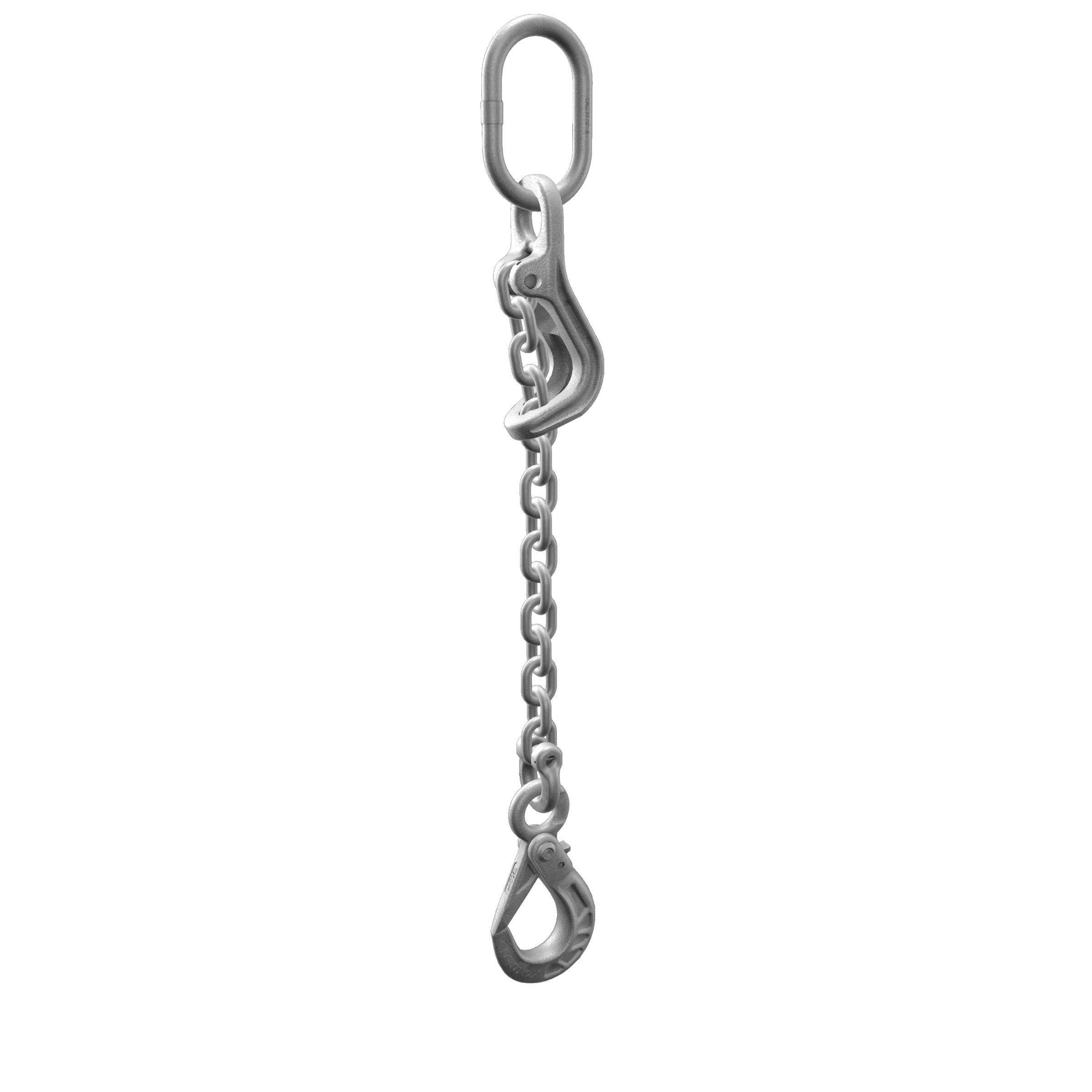 Single-leg Chain Sling - Mechanical assembly w/ cromox® Shortener - Safety (Self-locking) Hook (eye)