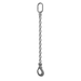 Single-leg Chain Sling - Mechanical assembly w/ Connecting Link - Safety (Self-locking) Hook (clevis)