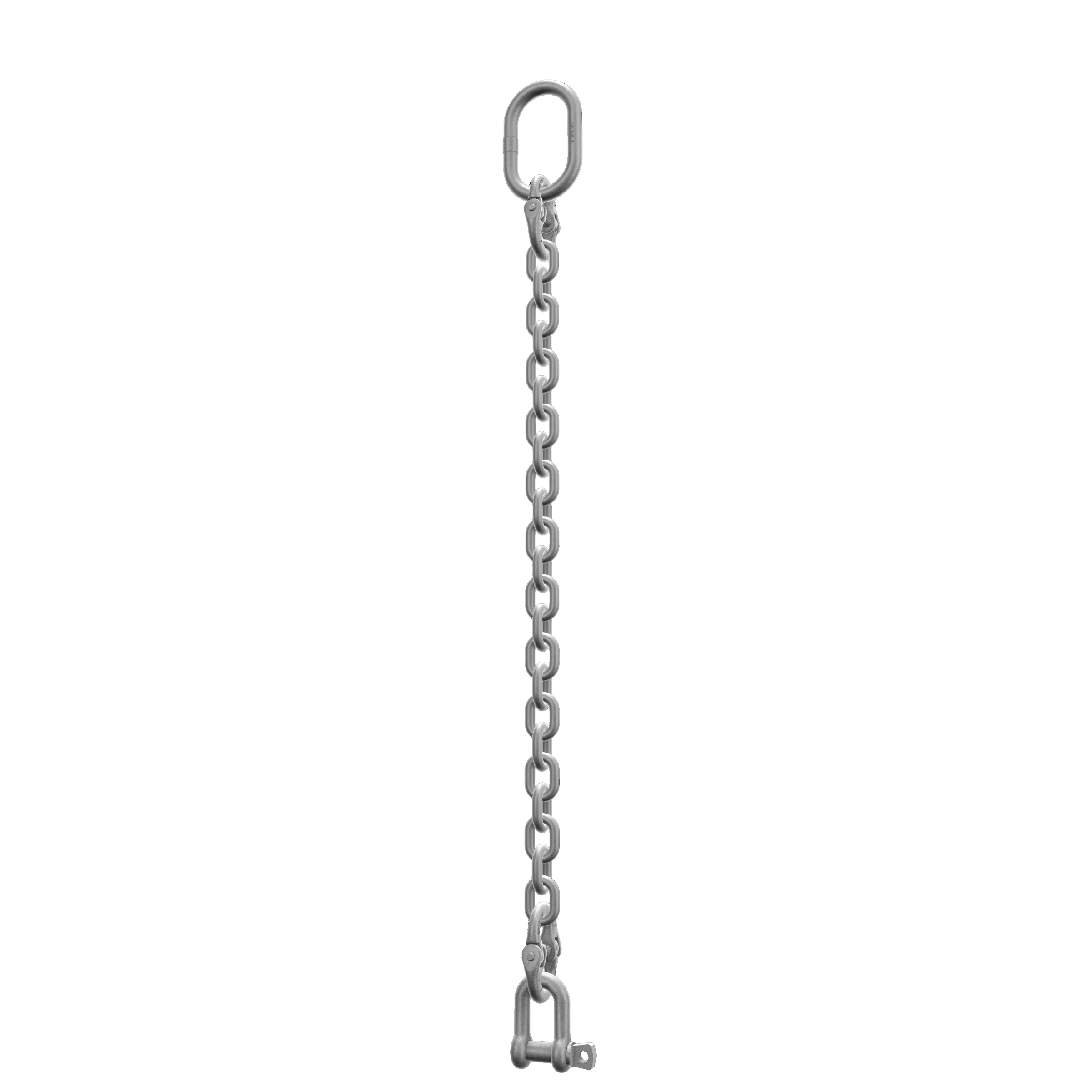 Single-leg Chain Sling - Mechanical assembly w/ Connecting Link - D-Shackle