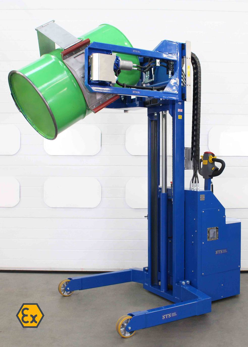STS Power Drive Power Clamp Drum Rotator/Tipper (Pneumatic)