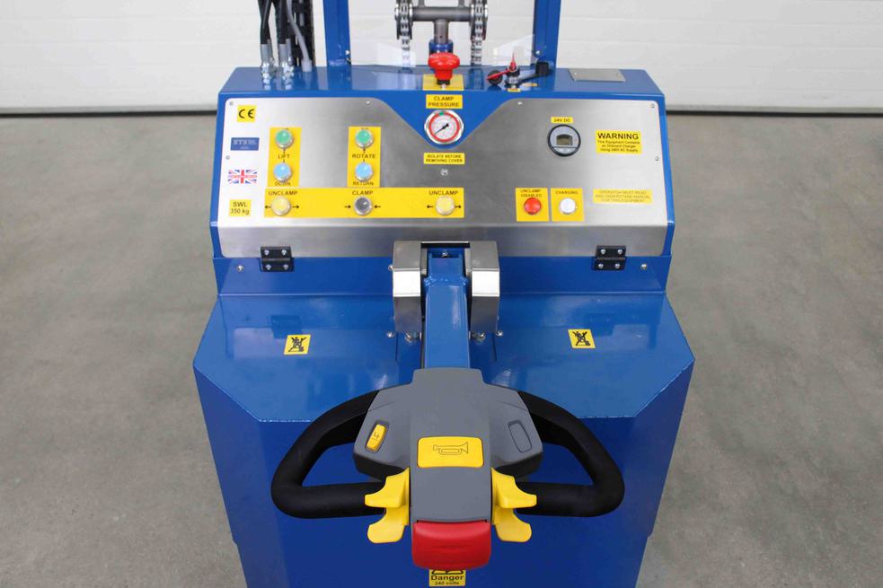 STS Power Drive Power Clamp Drum Rotator/Tipper (Pneumatic)