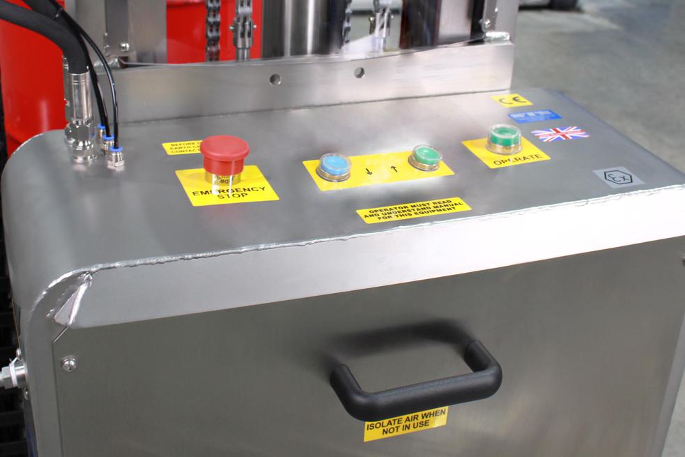 STS Universal Drum Rotator/Tipper (Pneumatic) Stainless Steel