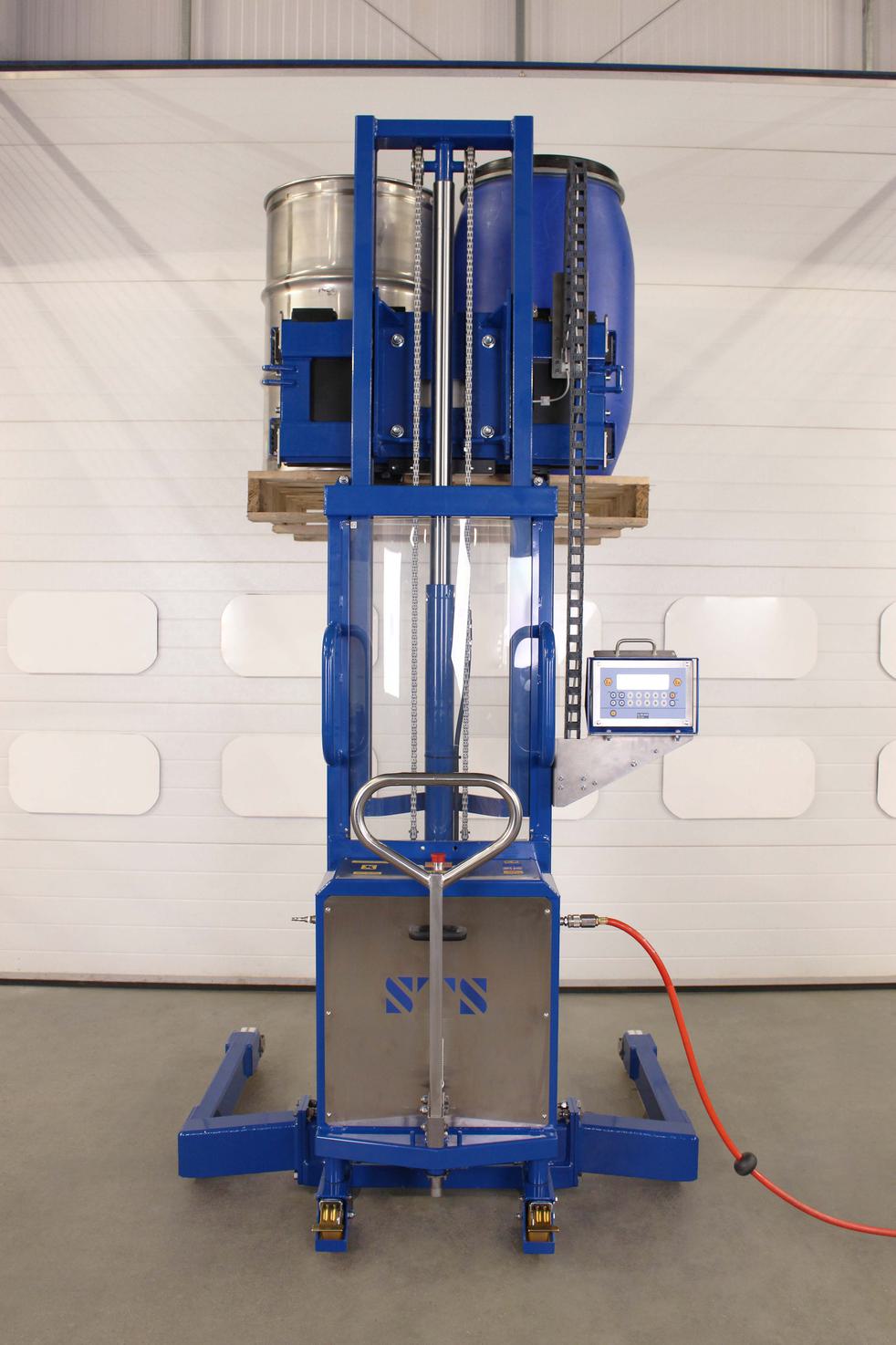 STS ATEX Telescopic Pedestrian Stacker with Weighing System