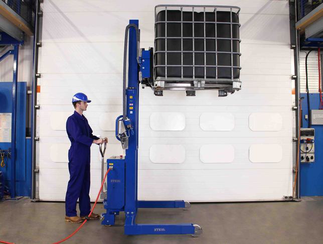 STS ATEX Telescopic Pedestrian Stacker with Weighing System