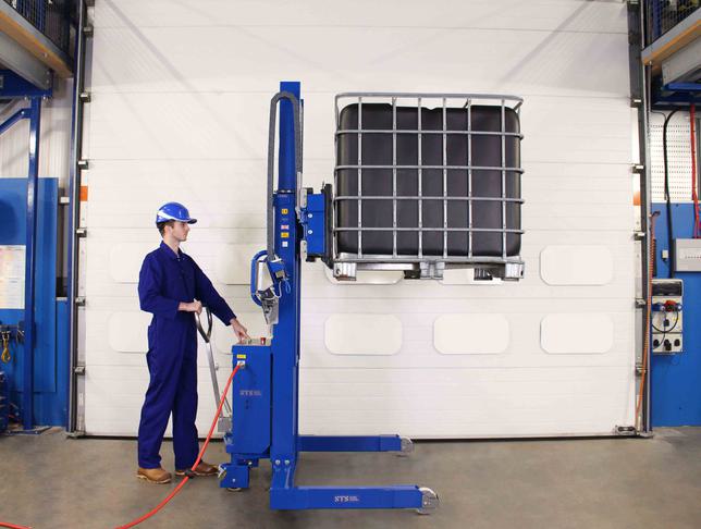 STS ATEX Telescopic Pedestrian Stacker with Weighing System