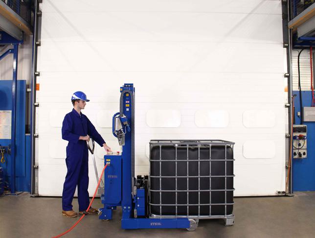 STS ATEX Telescopic Pedestrian Stacker with Weighing System
