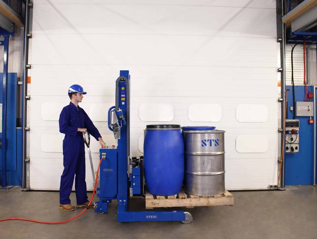 STS ATEX Telescopic Pedestrian Stacker with Weighing System