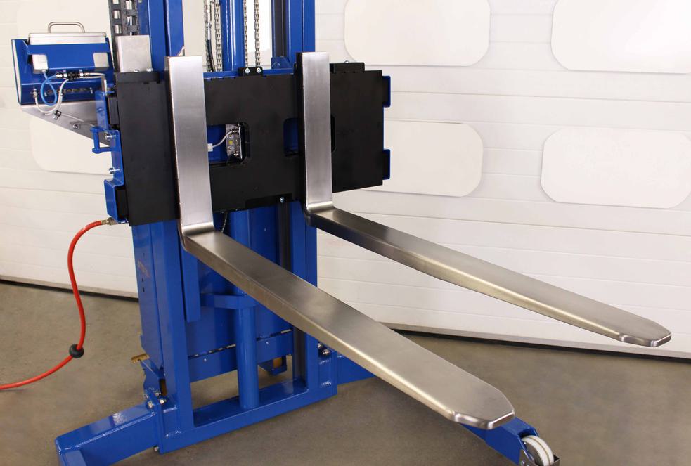 STS ATEX Telescopic Pedestrian Stacker with Weighing System