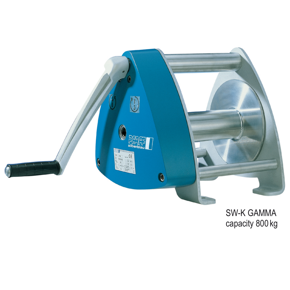 Pfaff console-mounted aluminium rope winch SW-K GAMMA